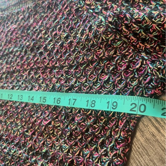 Grunge Sleaze Allen Schwartz Raglan Marled Large Sweater Zipper accent back - Picture 8 of 14